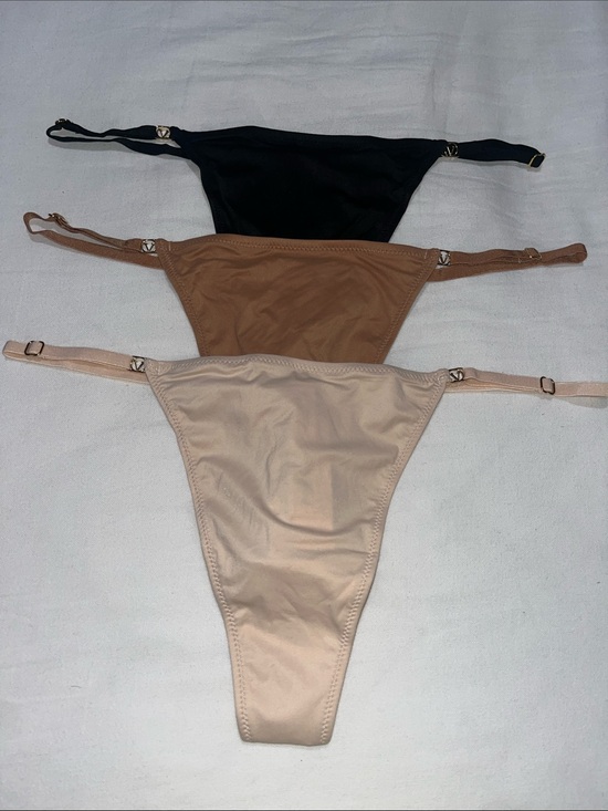 Victoria's Secret Other - Victoria's Secret Love Cloud Adjustable Thong Set Pack of 3